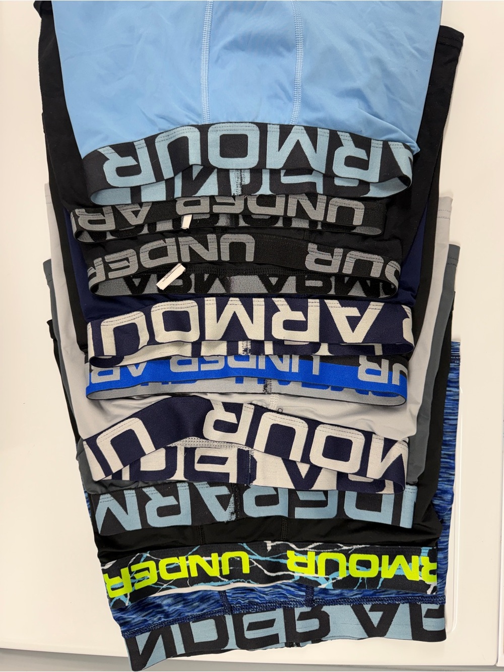 Under Armour Athletic Briefs/Shorts (9 pairs, all youth medium)